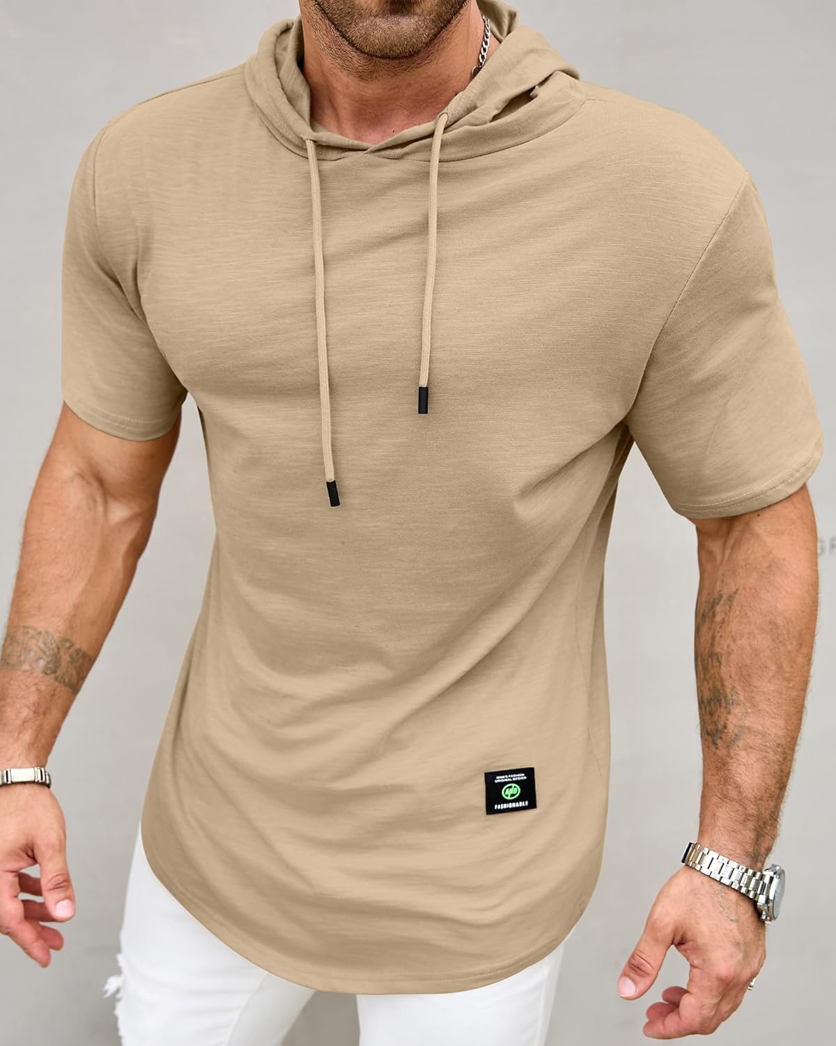 Aiyino Men's S-5XL Athletic Hoodies Sport Sweatshirt Solid Color Fashion Pullover - Image 5