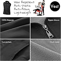 Vista 3 de Bata de peluquero personalizada con nombre de logotipo personalizado para peluquería ropa de trabajo unisex chaleco de trabajo para peluquería