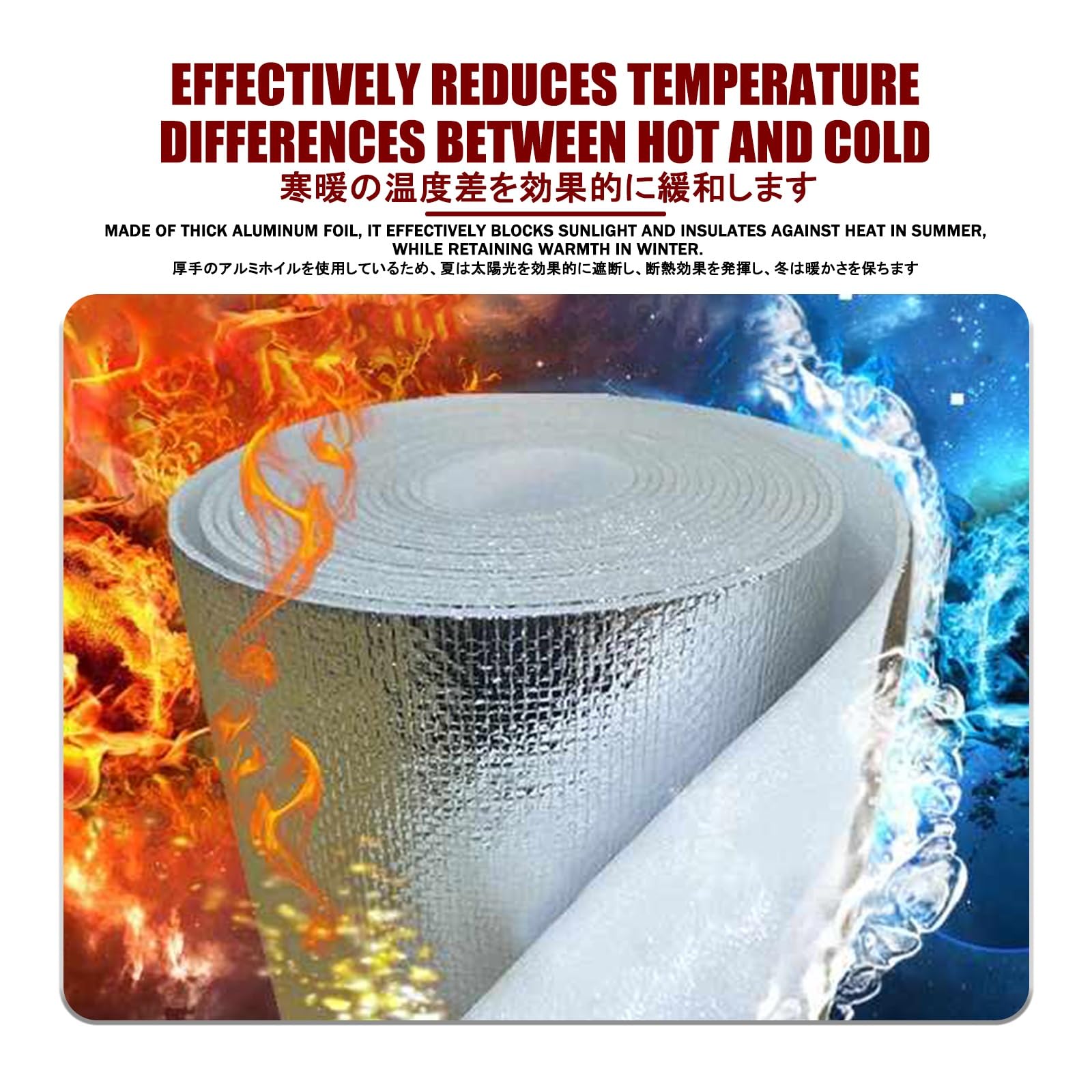 Isolamento Dietro Il Radiatore，Pannelli Riflettenti Termosifoni Rotolo，Facile Da Installare, Adatto Per Tetti, Bagni, Tatami, Uso Residenziale E Commerciale.(400CM/157.5IN,0.5CM/0.2IN)