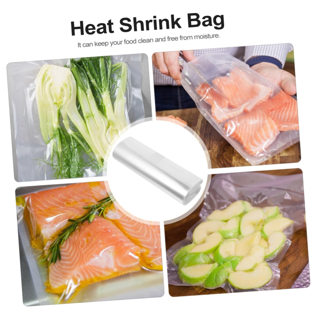 BESTYASH Transparente Schrumpffolie aus Pvc 27m lang 20cm Breit Robuste und Feuchtigkeitsdichte Schrumpfbeutel Rolle für Verpackungsmaterial im Haushalt