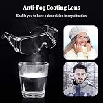 6 Pairs Safety Goggles Over Glasses, Anti Fog Safety Glasse with Clear Wraparound Lens, Clear Safety Glasses Over Glasses Goggles Anti- Fog/Scratch Eye Protective Polycarbonate Eyewear