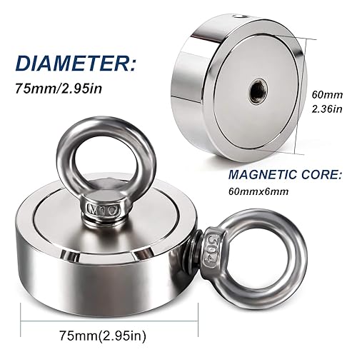 Miniatura 6 de DIYMAG Super potente doble imán de pesca