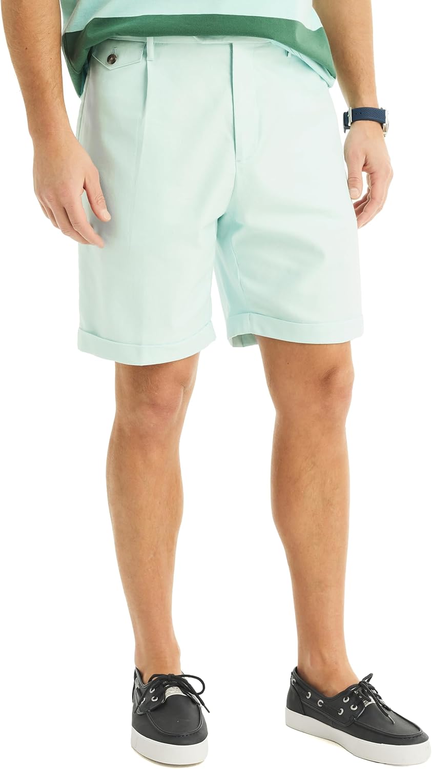 Nautica Men's Miami Vice X 8.5" Pleated Linen Short
