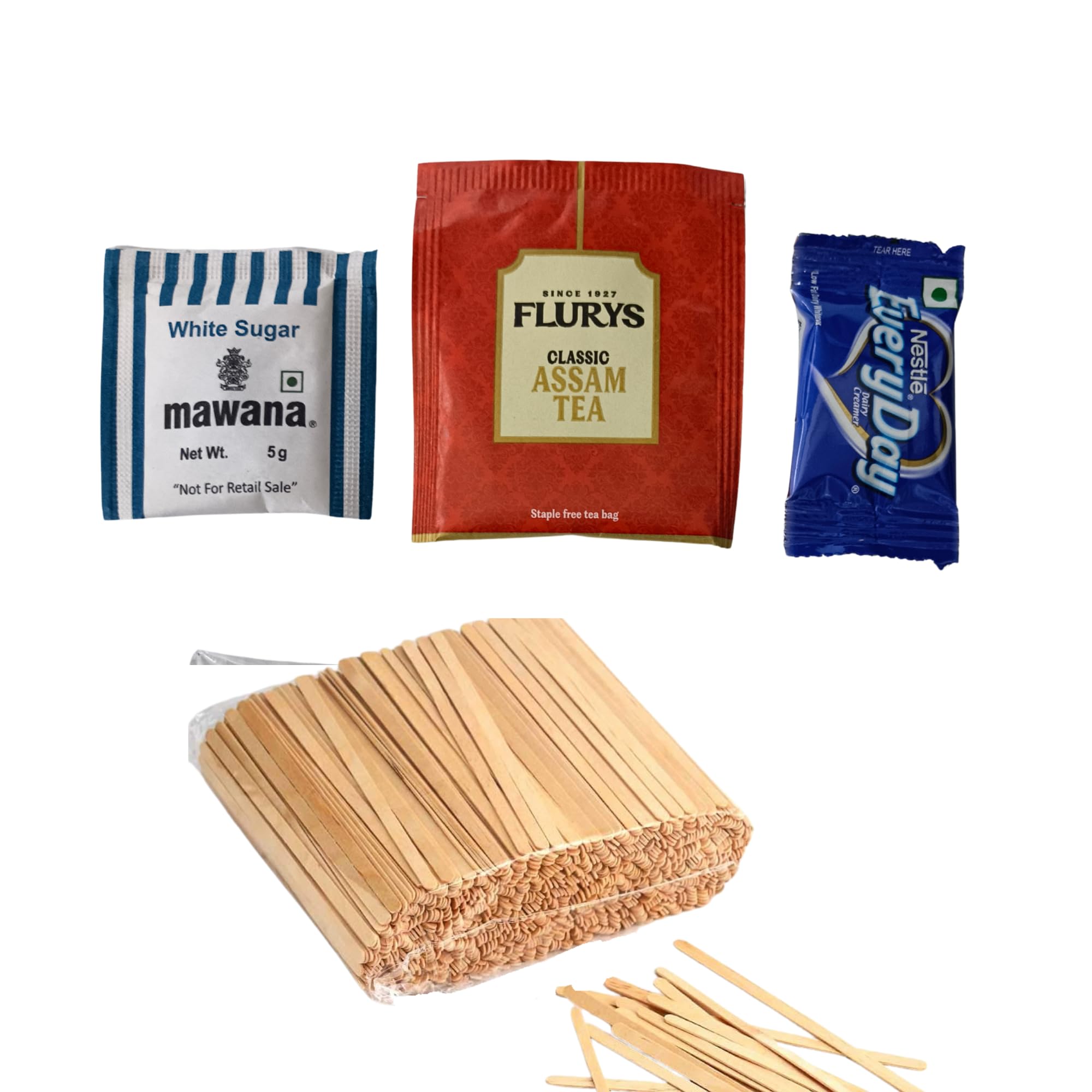 Newrise Tea Combo Pack – 50 Premium Tea Bags, 100 Creamer Sachets, 100 Sugar Sachets & 100 Wooden Stirrers – Complete Tea Kit for Home, Office, Travel & Gifting-image-45