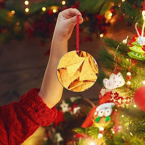 Miniatura 2 de Adorno de Navidad mexicano de tortilla de maíz acrílico adornos para decoraciones de Navidad, divertidos y deliciosos adornos de decoración de árbol