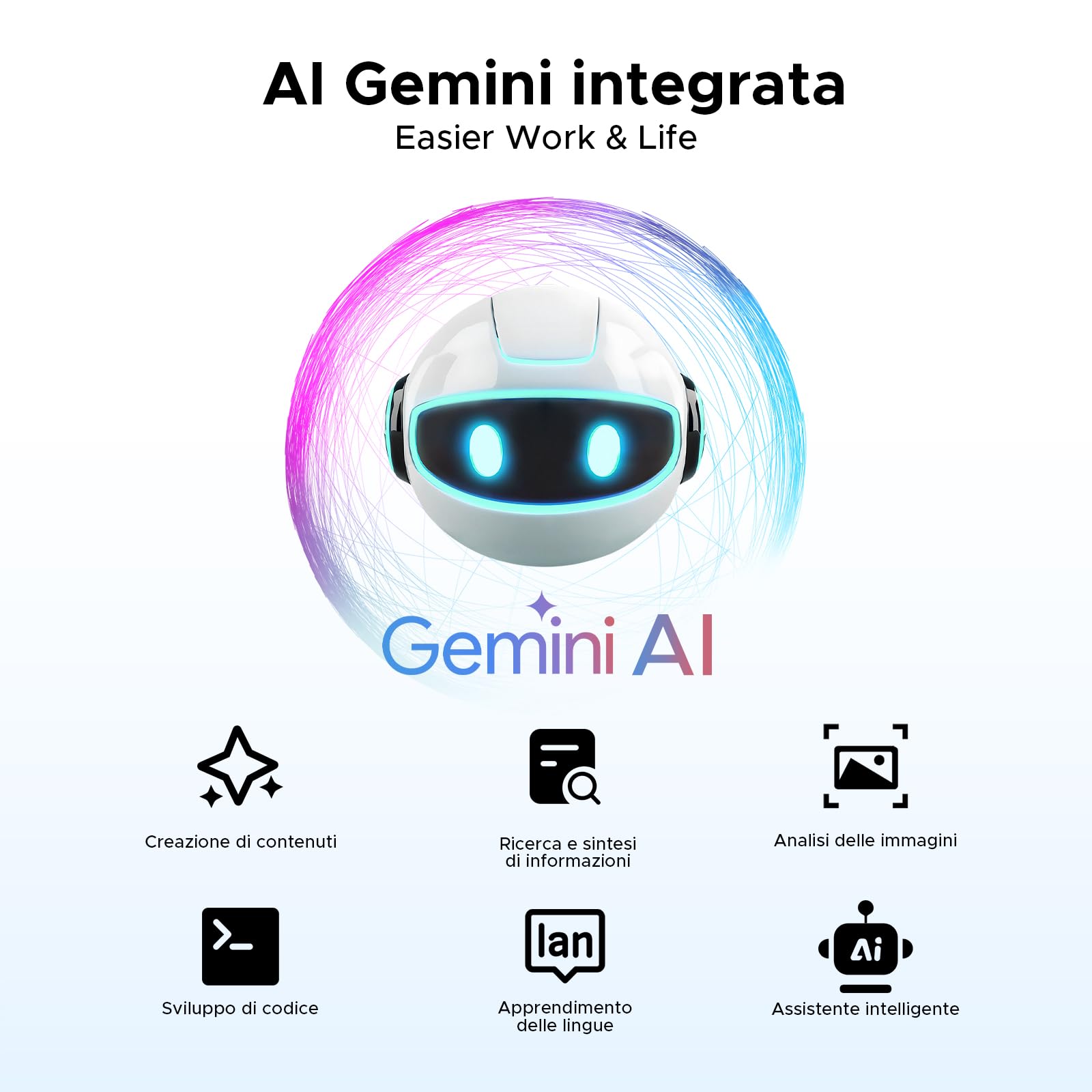 DOOGEE U11 PRO 2025 Tablet Android 16 Gemini AI, 30GB+256GB/2TB Tablet con Tastiera, 8580mAh 7.9mm Thin, T7200 Octa Core Tablets con Penna, 90Hz 1080P Tablets 11 Pollici, Widevine L1/Mouse/Case