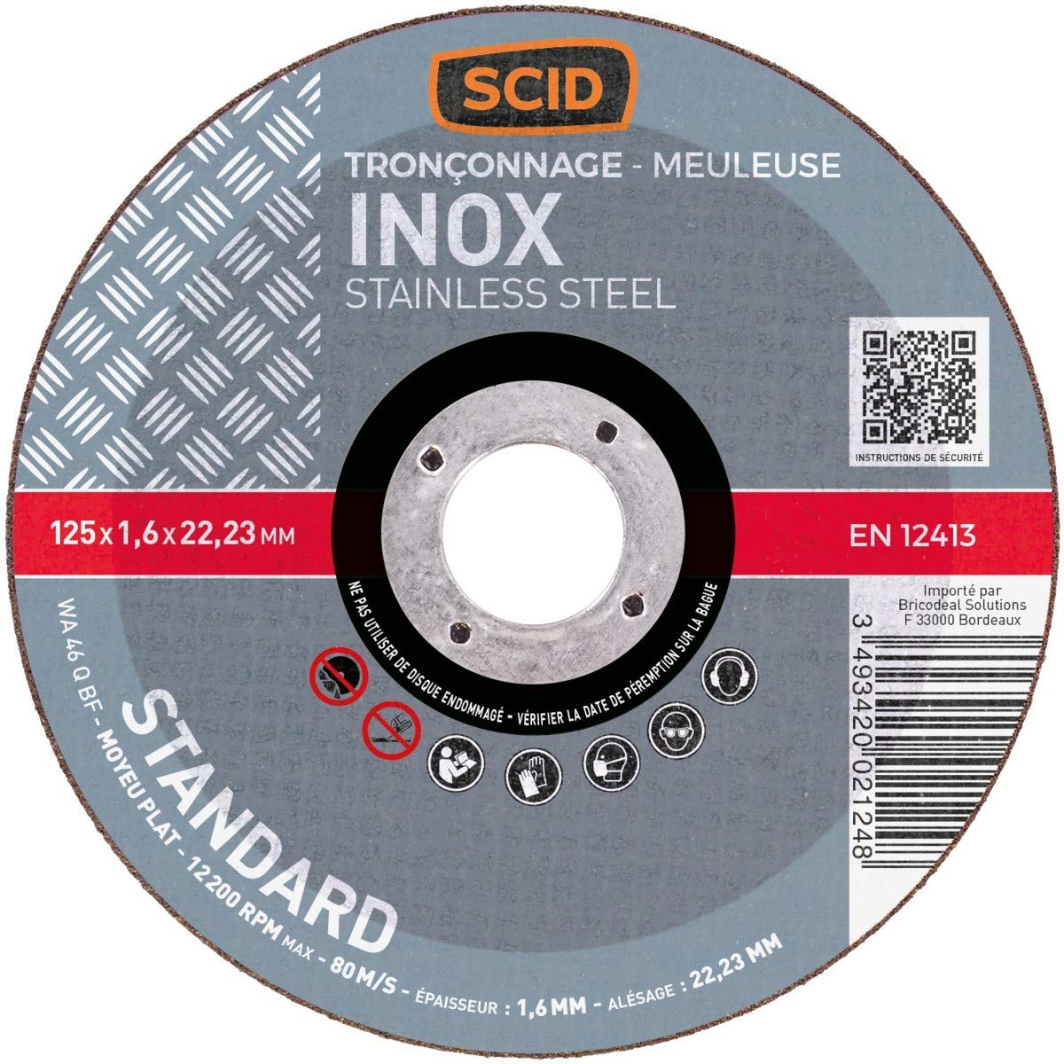 Image secondaire de Disque à tronçonner l'inox Ø 125 mm - SCID