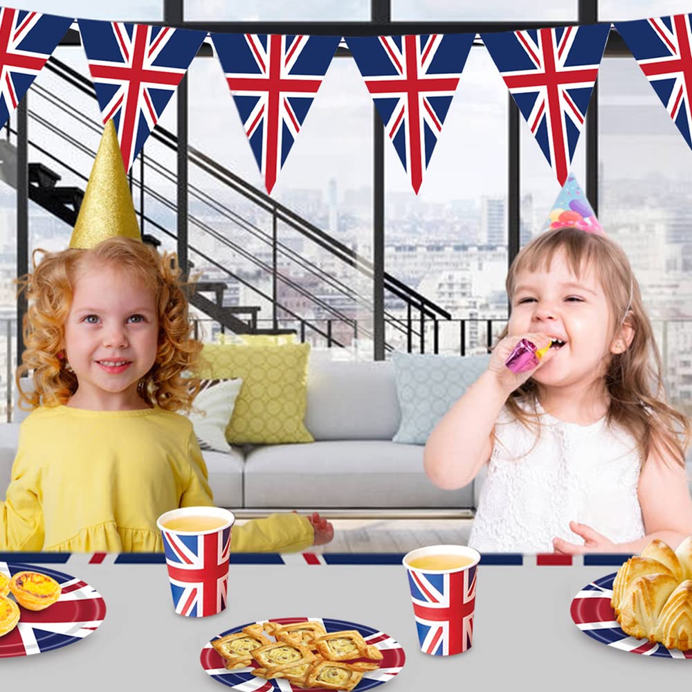 Britische Flagge Union Jack Wimpelkette – 300 X 20 Cm, Aus Baumwolle Für Innen & Außen