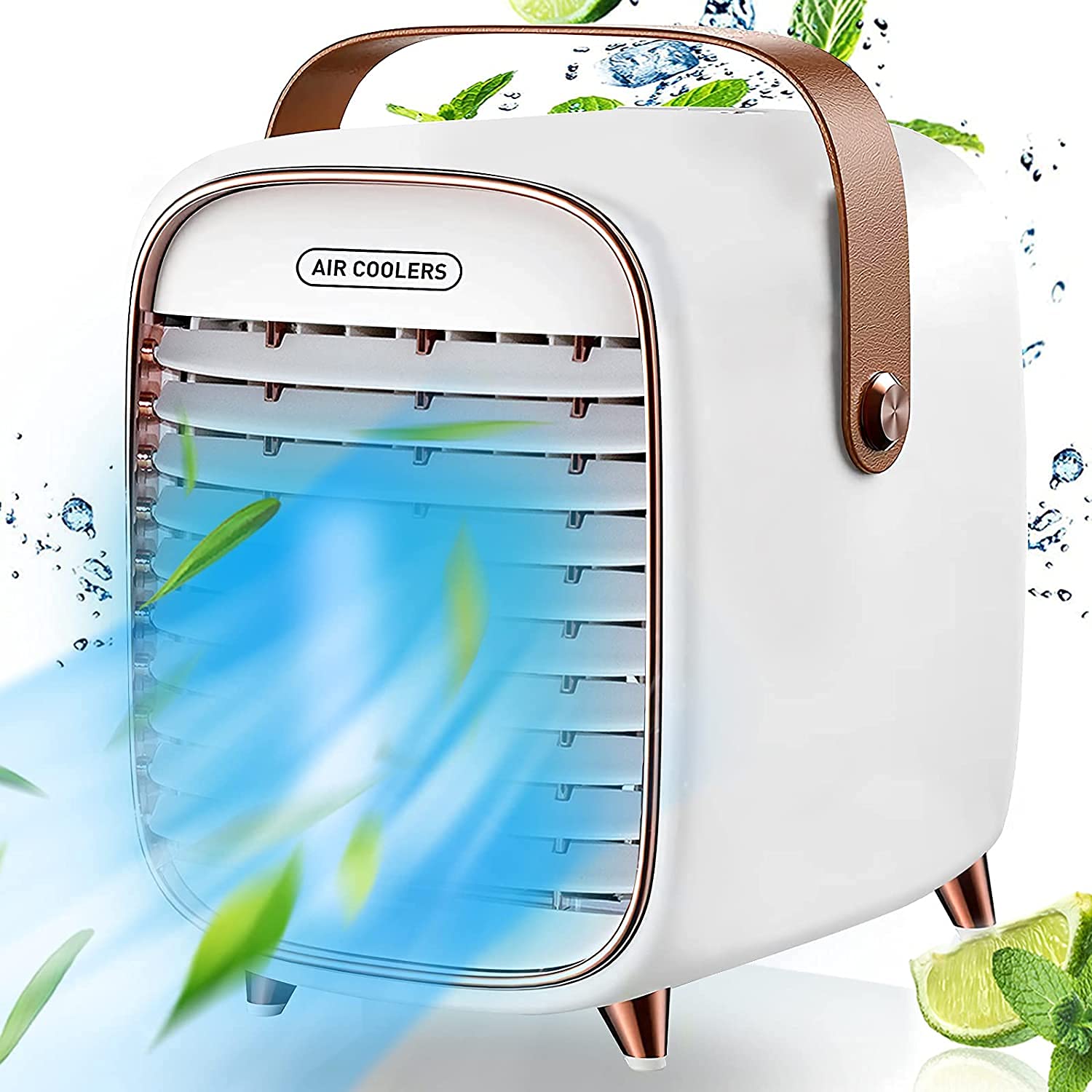 N B Portable Mini Adjustable 3 Wind Speeds Air Conditioner Desktop Fan