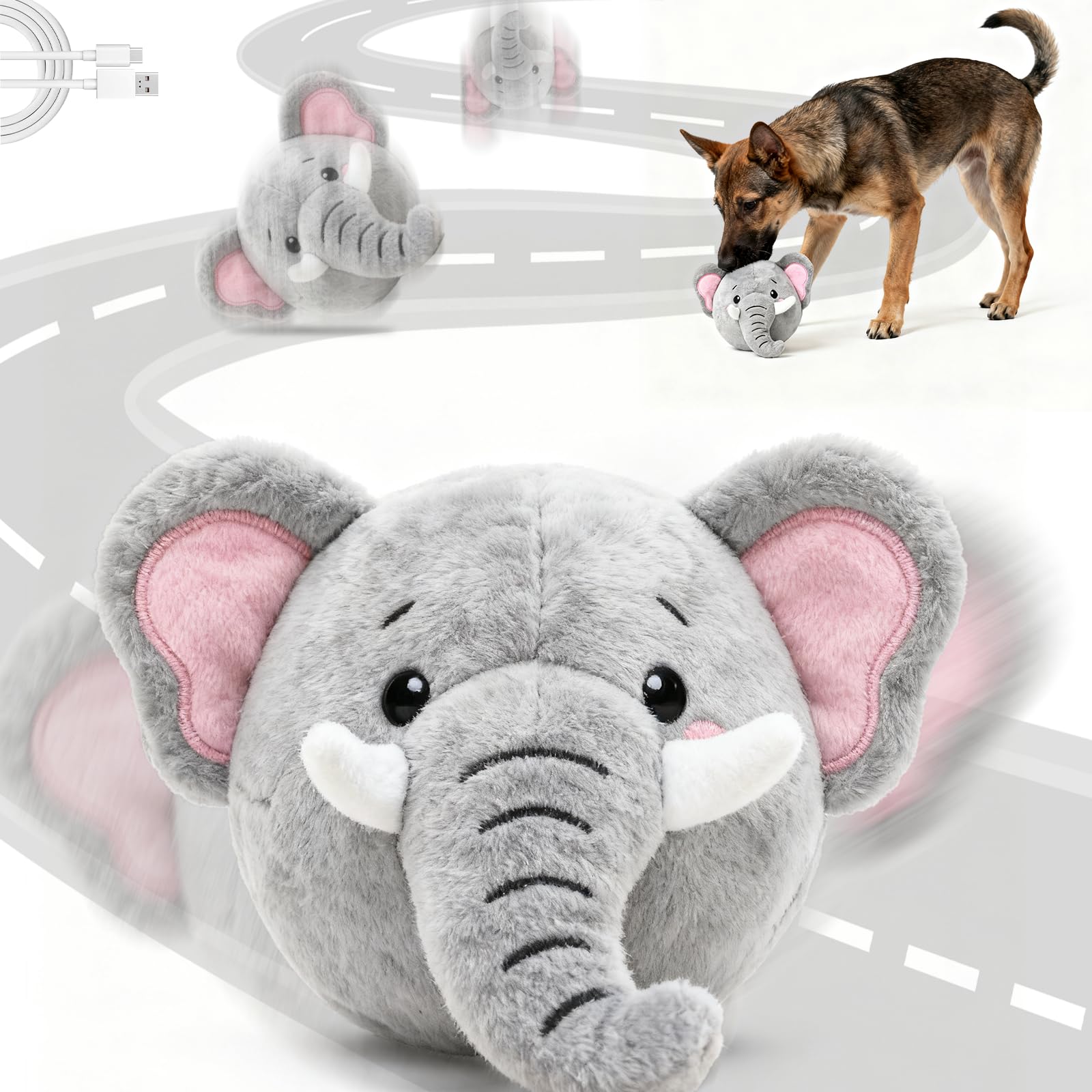 Pet Supplies : Hanarook Interactive Dog Toys, Self Moving Dog Toy to Keep Them Busy, Rechargeable Vibrating Dogs Toy/Squeaky Bouncing Ball for Small Medium Large Dogs with Jumping Music Talking Mode (Elephant) : Pet Supplies : Hanarook Interactive Dog Toys, Self Moving Dog Toy to Keep Them Busy, Rechargeable Vibrating Dogs Toy/Squeaky Bouncing Ball for Small Medium Large Dogs with Jumping Music Talking Mode (Elephant) :