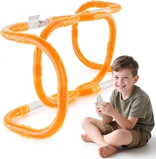 81PCS High Speed Electric Pipe Racing Track with 2 Remote Control Cars, DIY Race Track Play Set for Kids, Boys and Girls Ages 6 7 8 Years Old Birthday Gifts