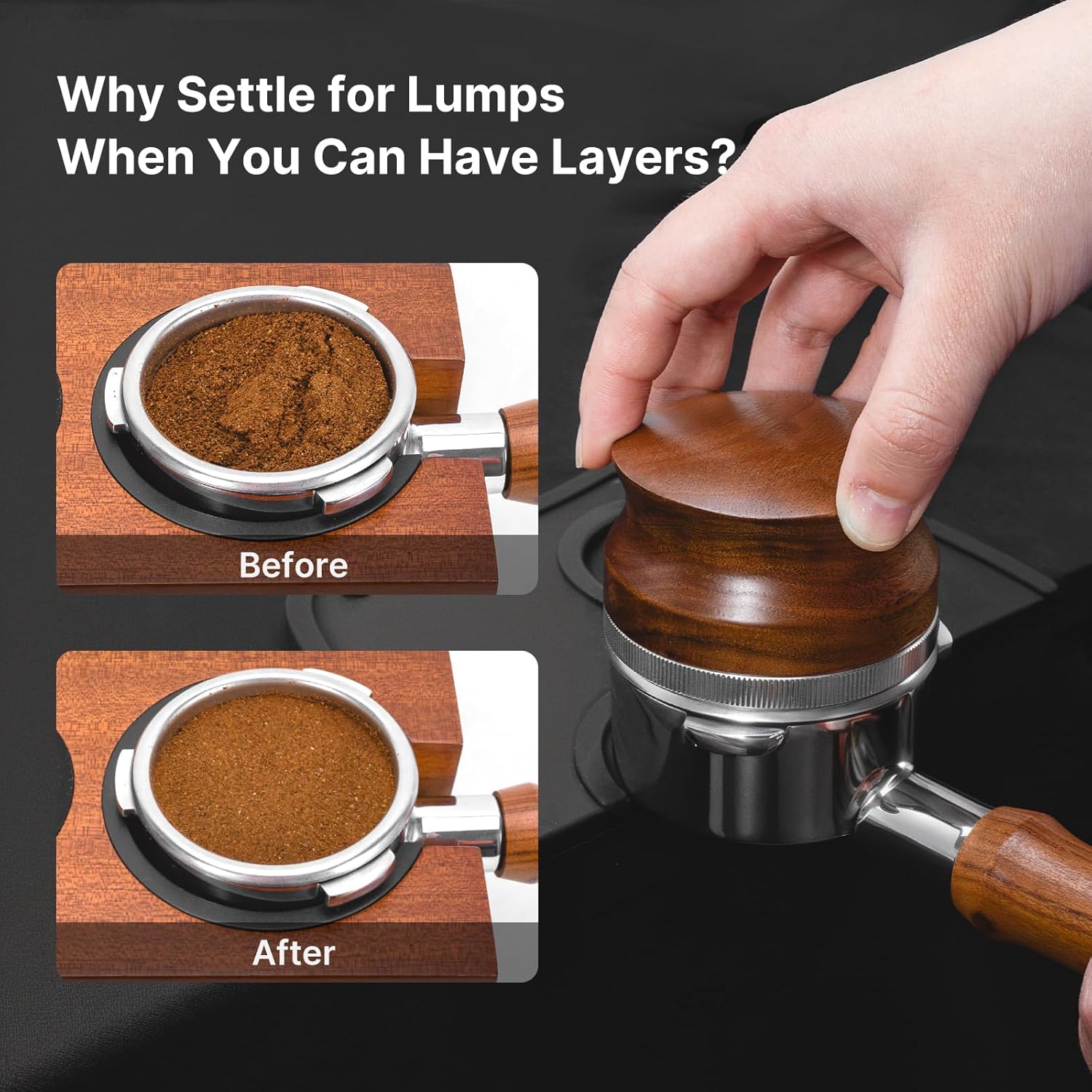 Espresso Machine 20 Bar,Touch Screen Espresso Maker with Steam Milk Frother & 51mm Rosewood Distribution Tool Espresso Coffee Distributor Stainless Steel Coffee Machine