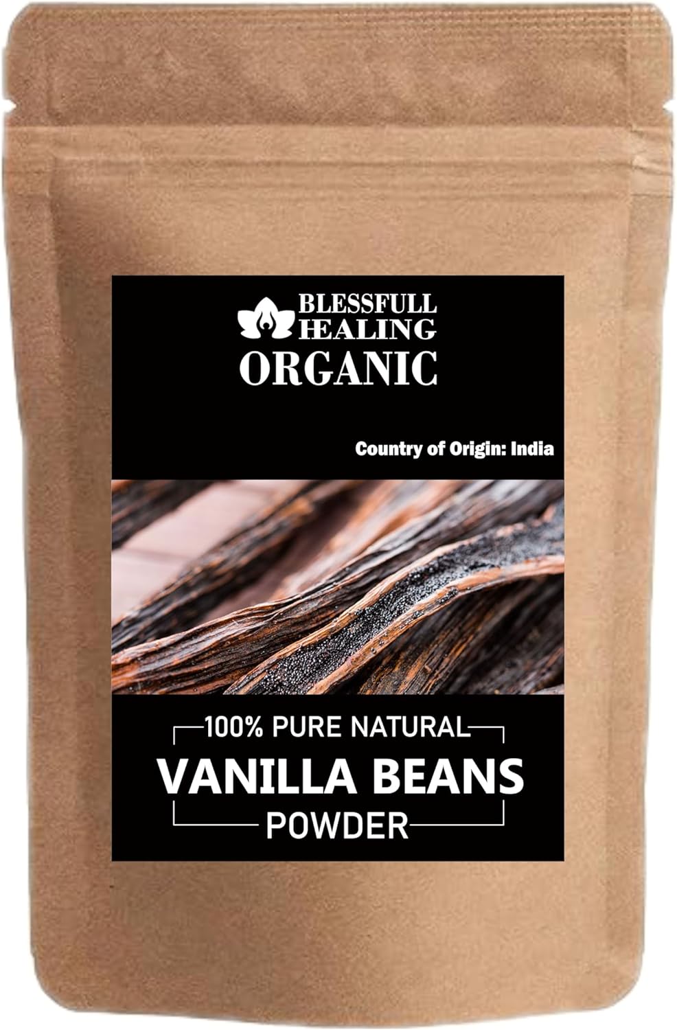Blessfull Healing Organic Vanilla Beans Powder 100% Pure Natural 300 Gram / 10.58 oz