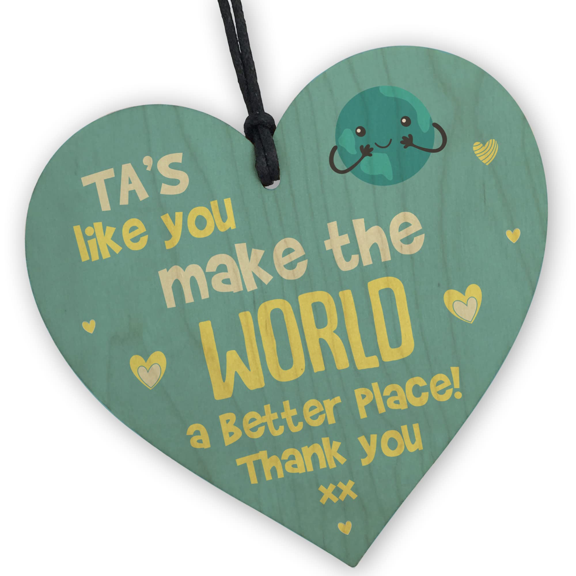 Red Ocean Teaching Assistant Gifts World A Better Place Thank You School Nursery Pre School Leaving Present