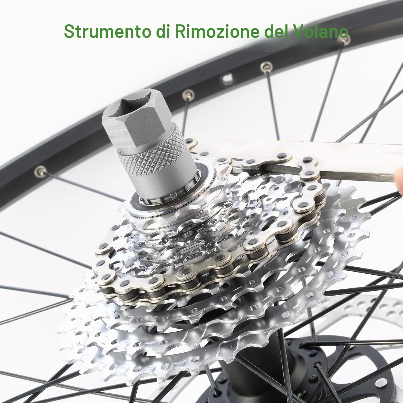 Estrattore Pignone 2-in-1 per Bici Compatibile 5-12 Velocità, Smontaggio Cassetta e Ruota Libera, Attrezzo Professionale in Acciaio Temperato per Shimano SRAM, Utensile Universale (2)