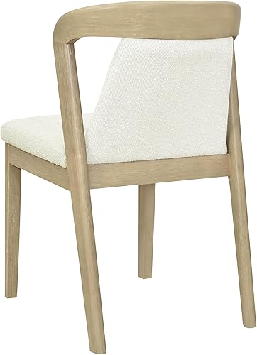 Miniatura 8 de Christopher Knight Home Falei Boucle - Juego de 2 sillas de comedor tapizadas, respaldo curvado, silla de comedor sin brazos de madera, asiento