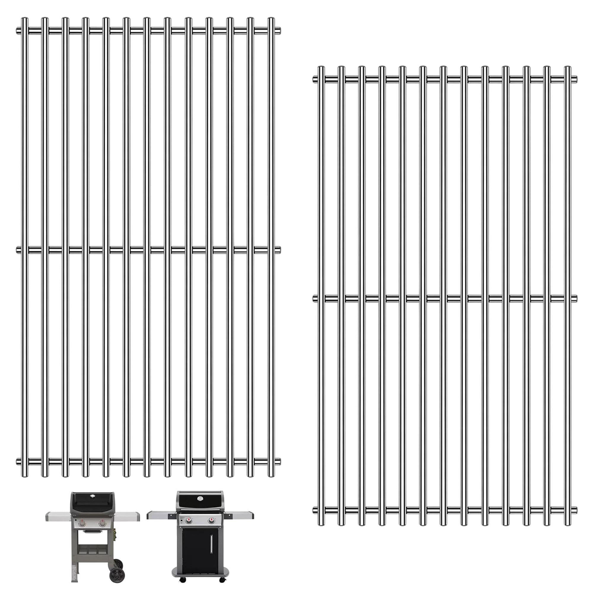Griglie in Acciaio Inox 7637 per Weber Spirit I & II Serie 200 Spirit E210 Spirit E220 Spirit S210, Spirit S220 Griglie a Gas per Weber 7637 44,2 x 25,7 cm Ogni griglia