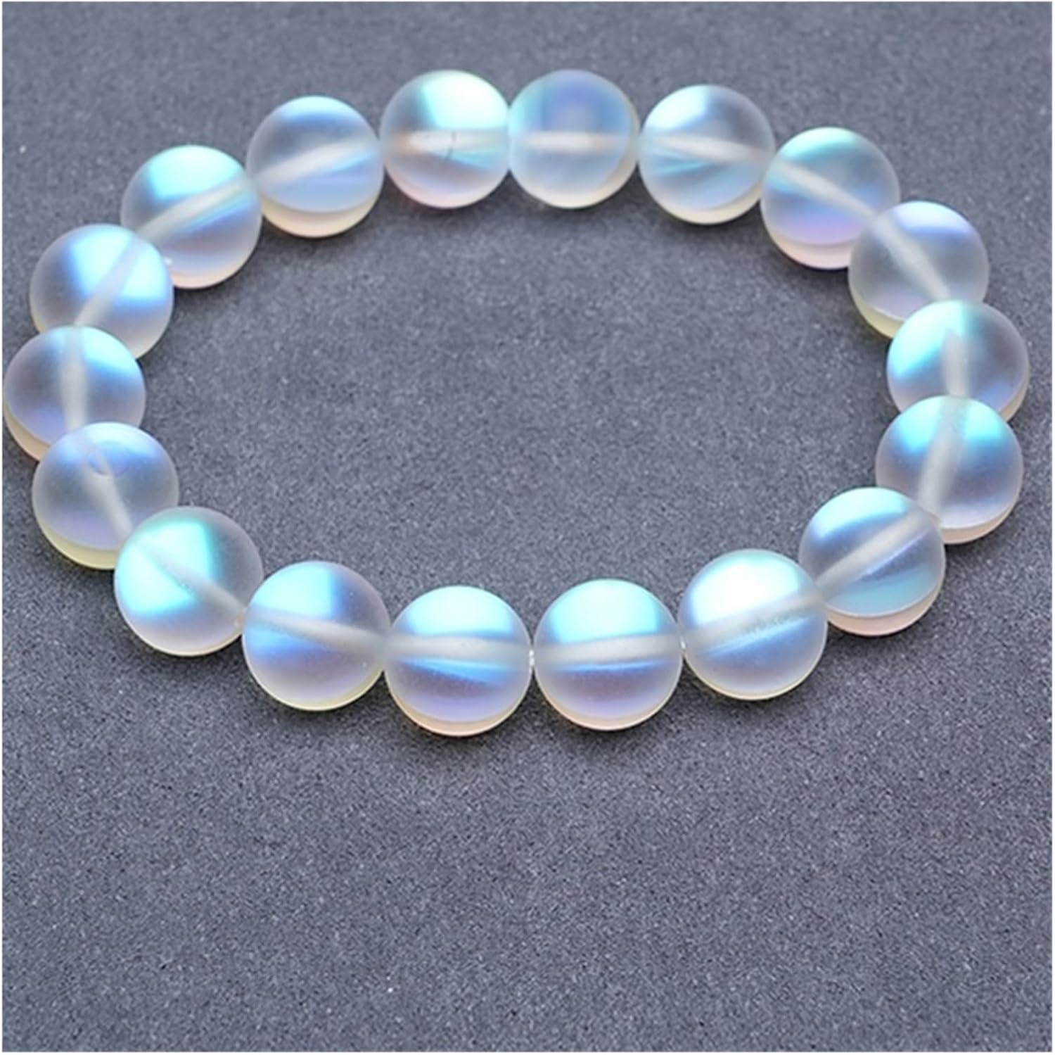 White Crystal Glitter Bracelet Women Jewelry Gemstone Handmade Strand Bracelets
