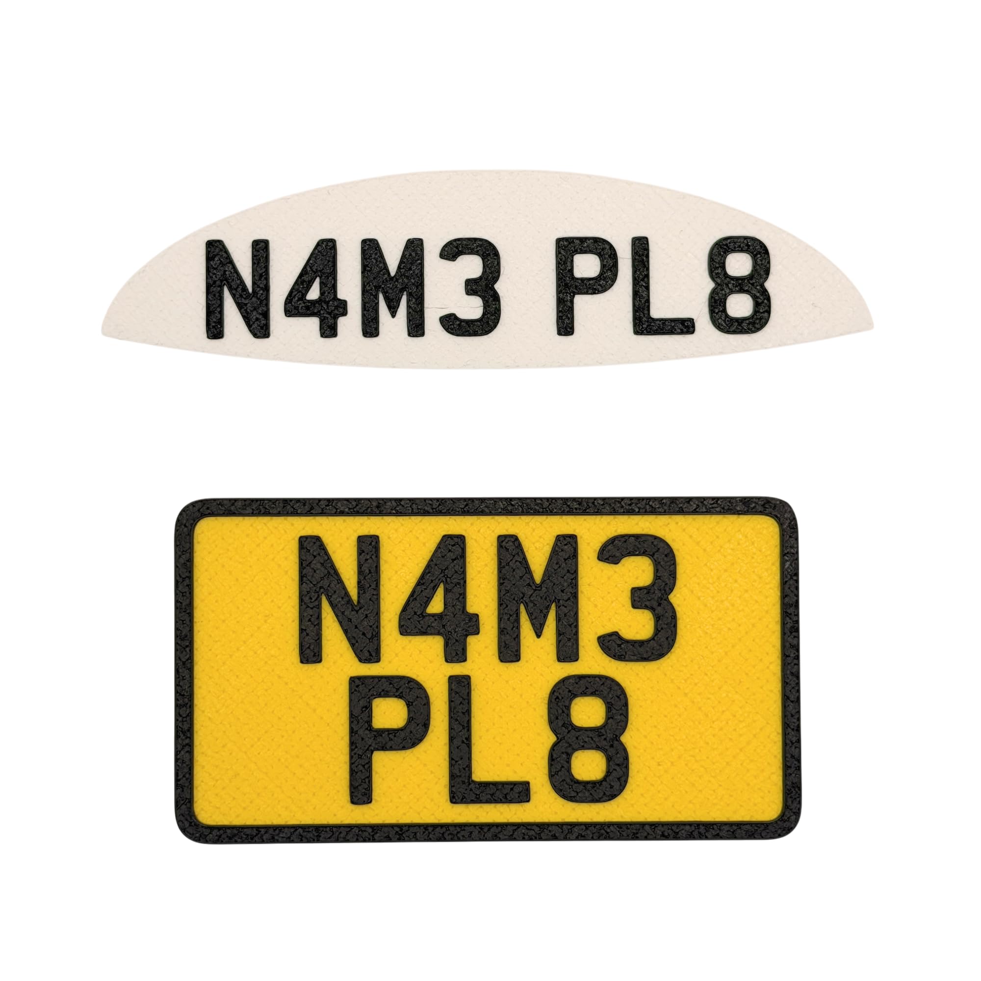 Cozy Coupe Compatible Custom Kids Plastic Toy Front & Rear Novelty Number Plates Specifically Shaped for the Cozy Coupe, including Sticky Pads