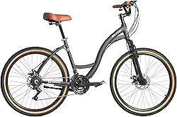 Kit Bicicleta BLITZ Aro 26 Comodo Alumínio Urbana SH 21v Freio á Disco + Bagageiro e Cadeado