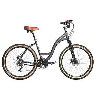Kit Bicicleta BLITZ Aro 26 Cômodo Alumínio Urbana Sh 21V Freio a Disco + Bagageiro e Cadeado