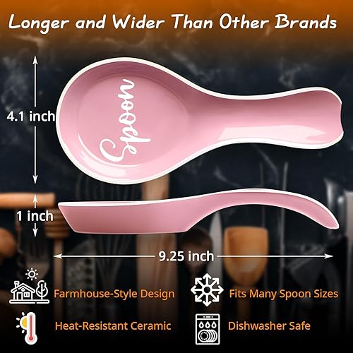 Miniatura 10 de DAYYET - Soporte de cuchara grande de cerámica turquesa para encimera de cocina, soporte para cuchara grande de cerámica, soporte para espátula,