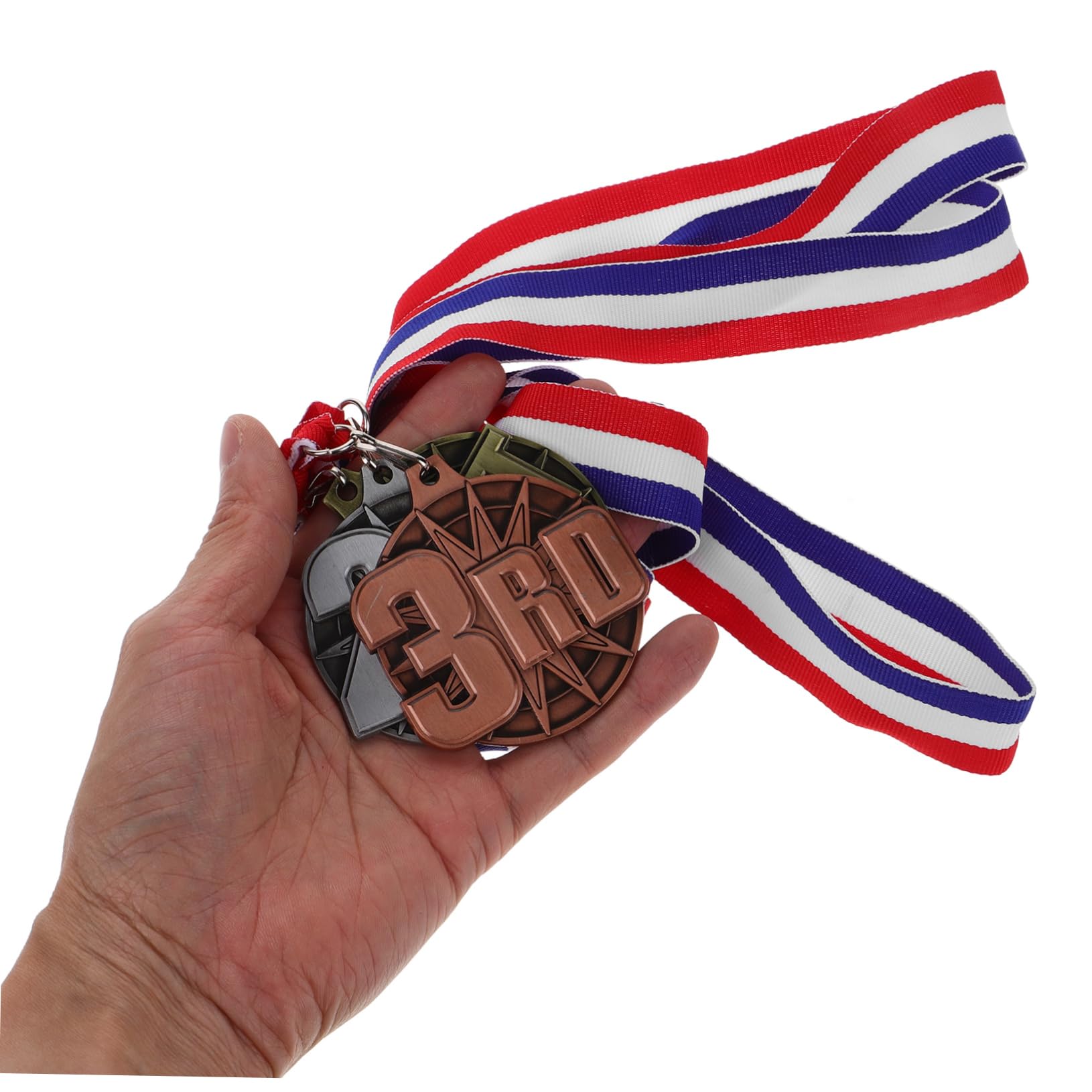 Sosoport 12stücke Medaillen Mit Band Ausgezeichnete Sportmedaillen Für Schülerwettbewerbe Auszeichnungen Und Ehrungen Glänzende Metallmedaillen Für Sieger Und Teilnehmer