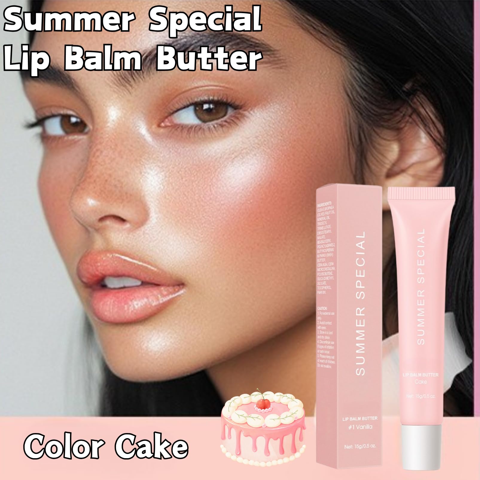 Summer Special Lip Balm Butter, Lip Balm for Moisturizing & Nourishing, Long Lasting Hydrating Lip Gloss, Non Greasy Lip Oil - Image 2