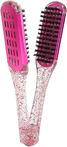 Miniatura 9 de Peine para alisar el cabello, peine alisador de pelo, cepillo de abrazadera, herramienta de peinado, cepillo de rosa, herramienta de peinado, color