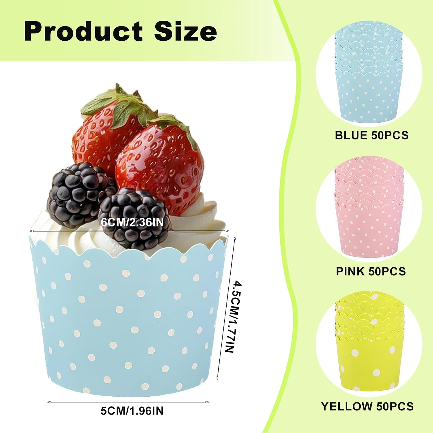Cupcake Wrapper, Pack of 150 Muffin Cases Paper Mini Muffins Paper Cases Suitable for Baking Birthday Weddings Parties image 2