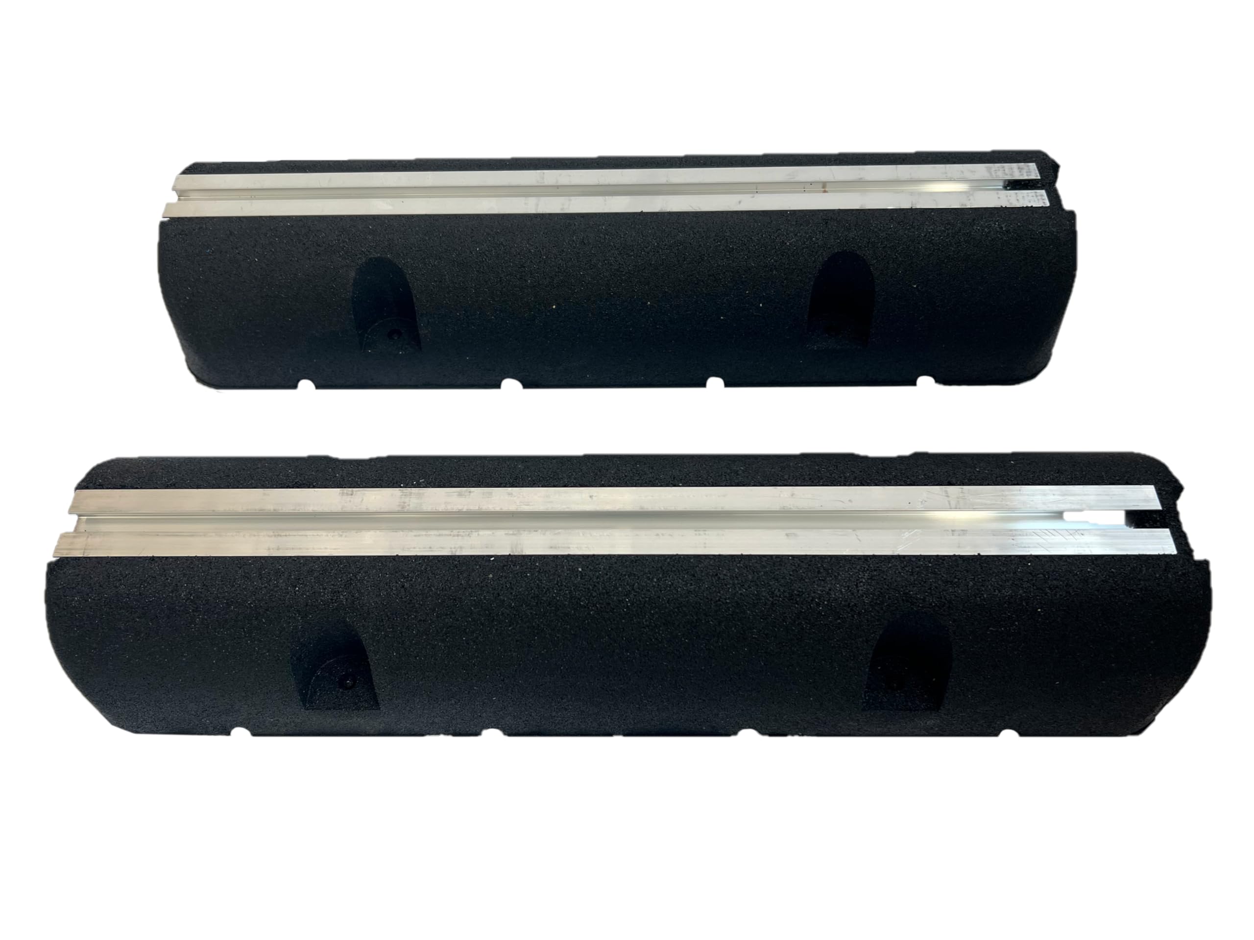 Lot de 2 bases d'amortissement 2 x 600 mm | pour pompes à chaleur | console de sol | pieds anti-vibrations | base de montage | bloc en caoutchouc | console de sol pour climatiseurs