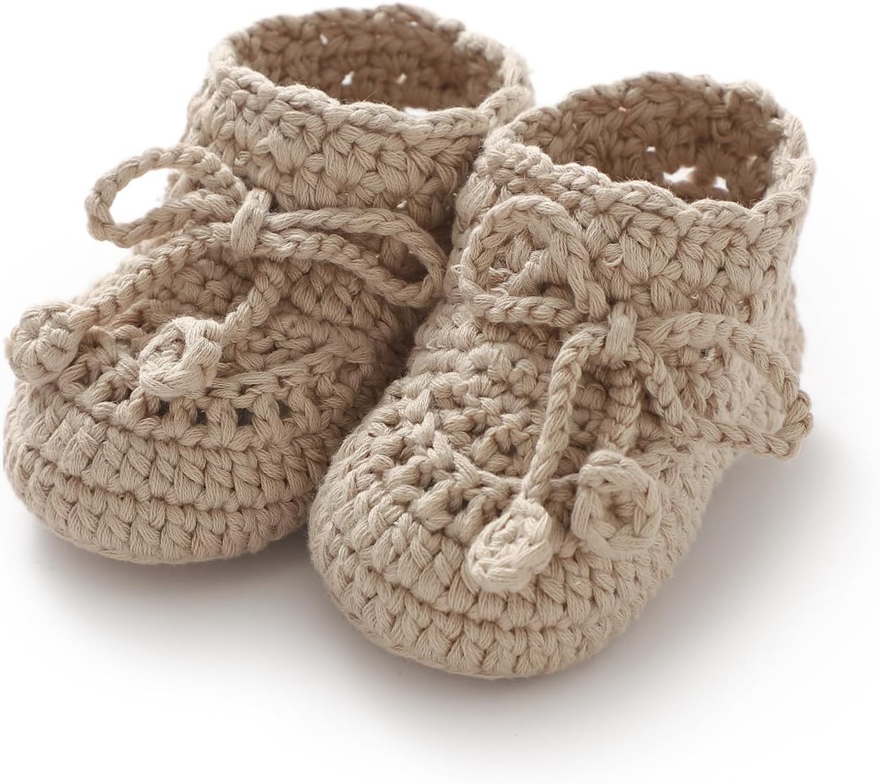 Baby Booties Hand Crochet Knit Cotton Bootie Soft Cozy Warm Socks Shoes Newborn First Walkers for Infant Boy Girl