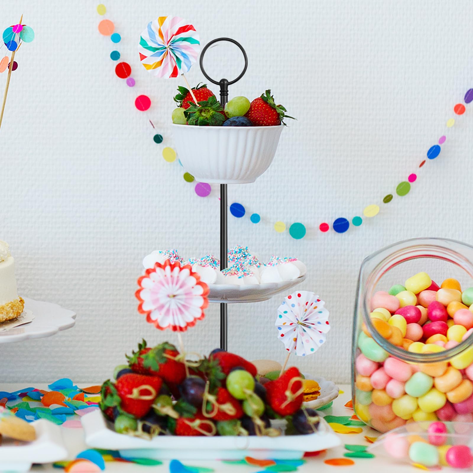 6 Présentoir À Gâteaux En Tiges De Métal, Ensembles Tiges Pour