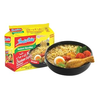 Indomie Mi Goreng Instant Noodles, Halal, 60 Pack 30 Original + 30 Chicken Curry Flavor (Pack of 60)