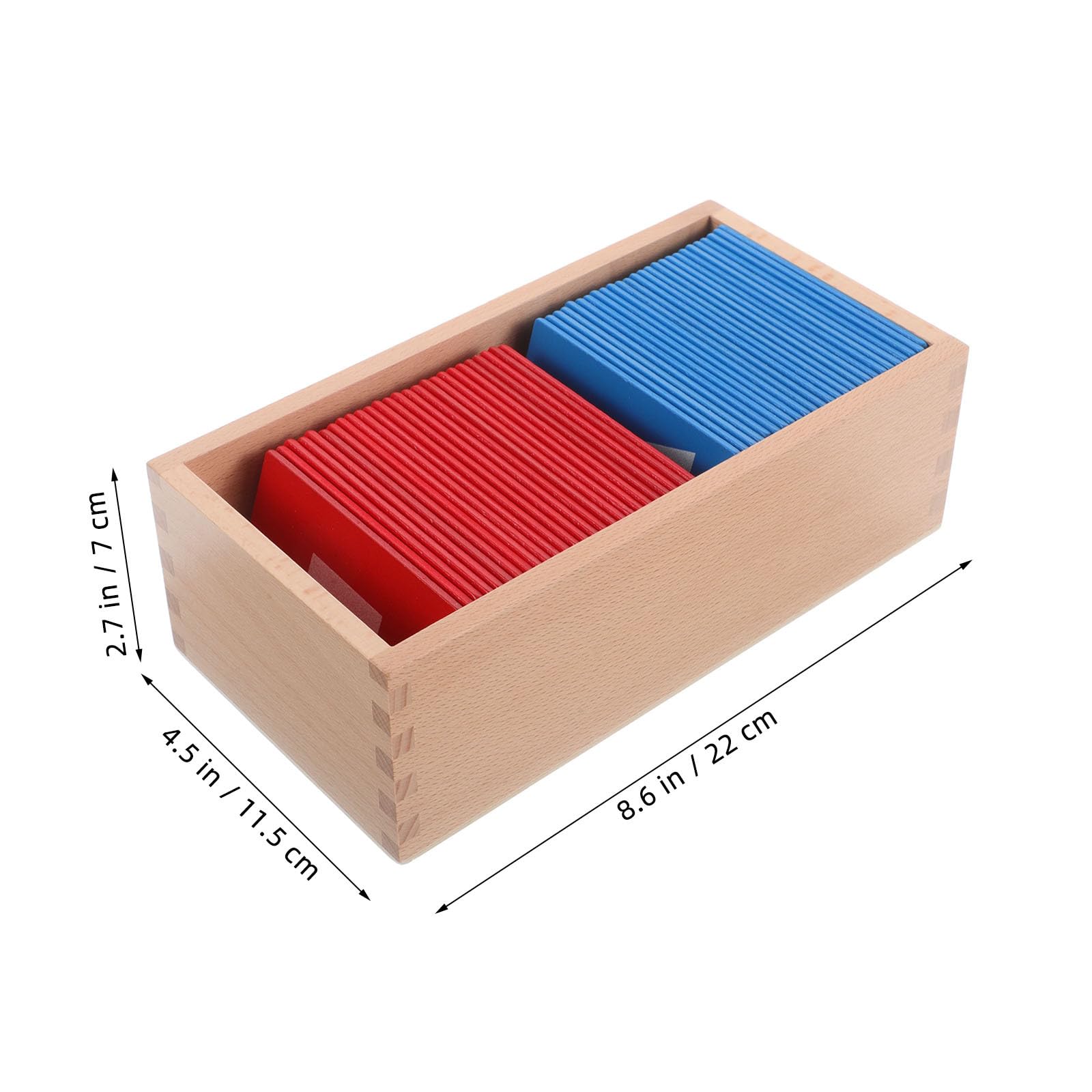 Cabilock Set Montessori di Lettere in Legno con Alfabeto di Carta Vetrata Rosso e Blu per Ragazzo Ragazza, Strumento Educativo Versatile per Asilo e Educazione Domestica