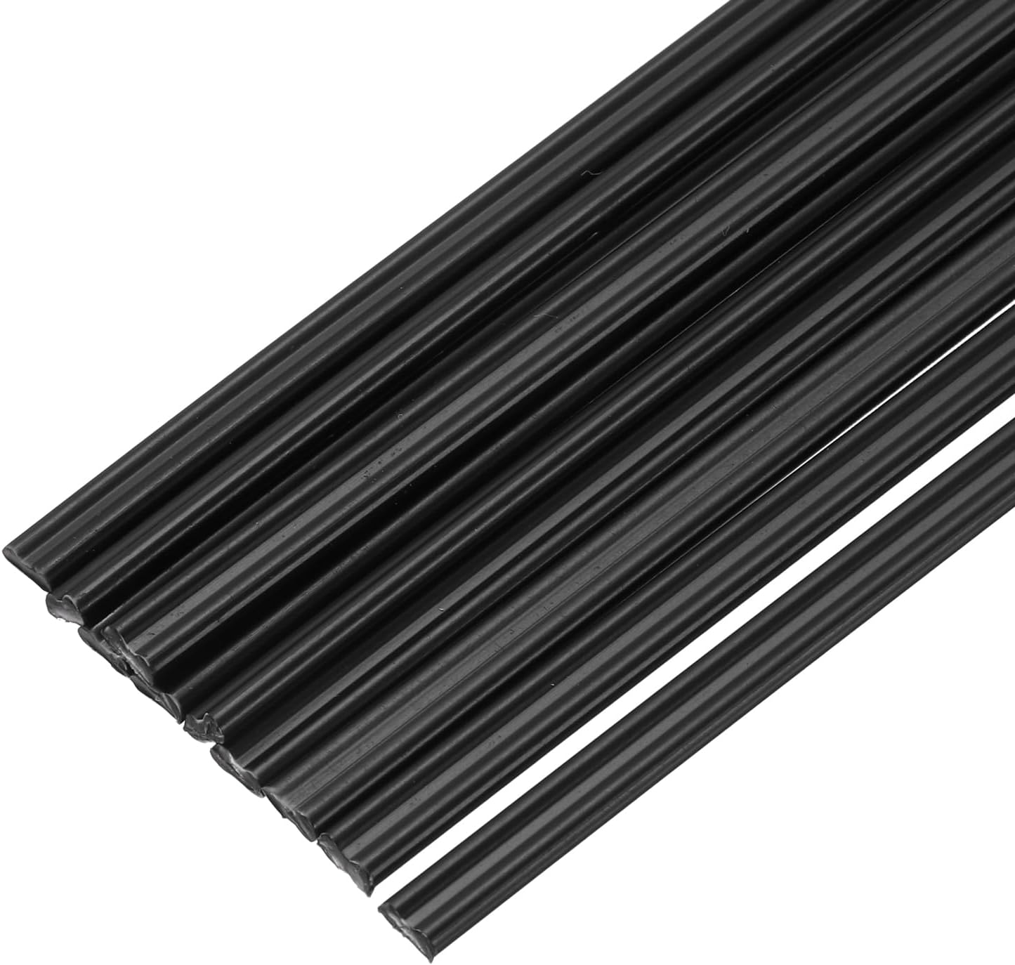 MECCANIXITY 20pcs 10 Inch Plastic Welding Rods PP Welding Strips Welder Rods for Car Bumper, Kayak Repair, Plastic Welder, Black