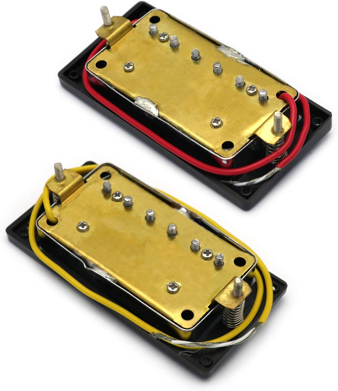 Metallor Humbucker Double Coil Pickups Neck and Bridge Compatible with LP Style Electric Guitar for Guitar Parts Replacement Set of 2Pcs Chrome.