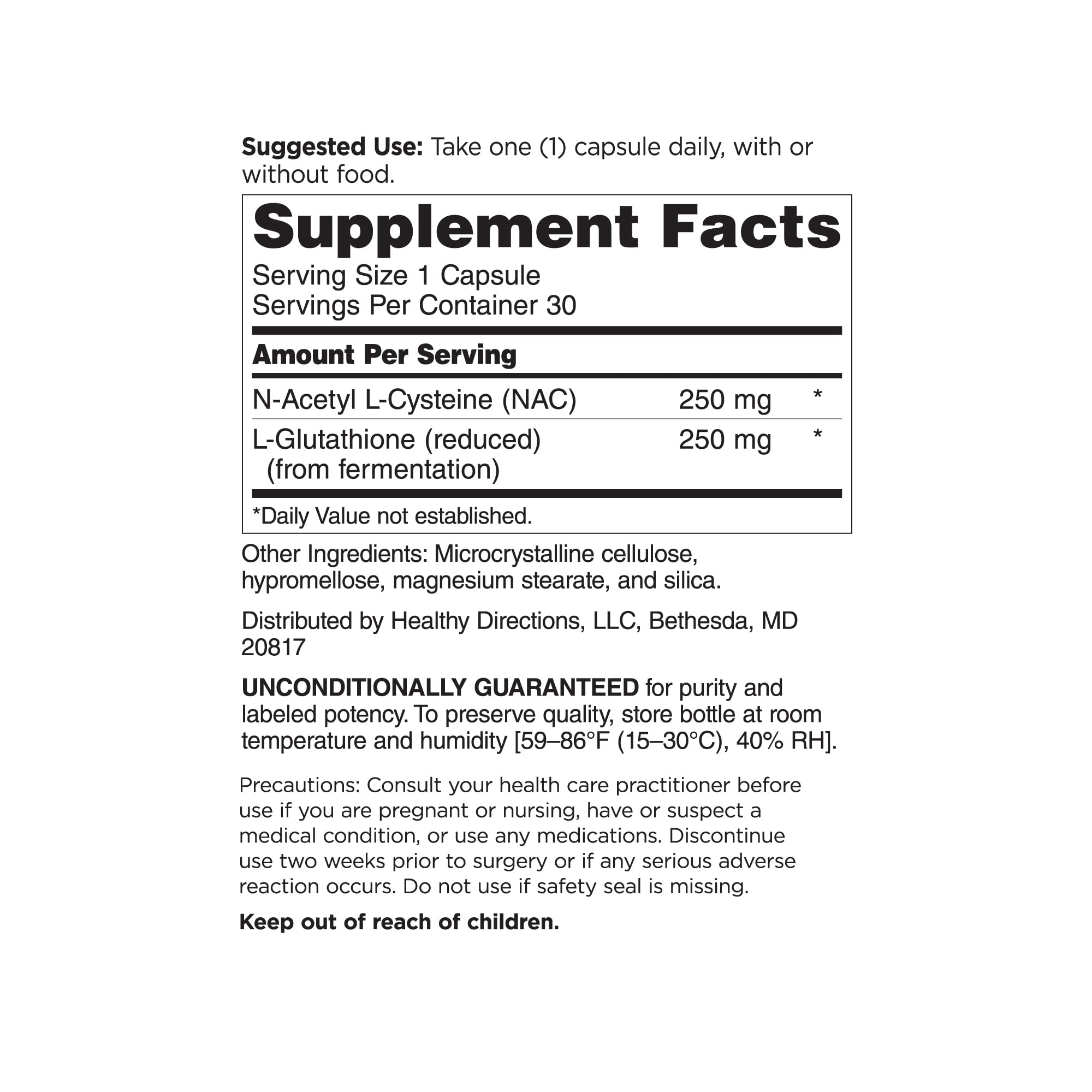 DOCTORS' PREFERRED NAC Supplement (N-Acetyl L-Cysteine) + Glutathione 30 ct — Amazon image 5