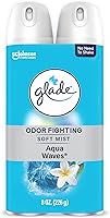 Vista 1 de Glade Ambientador en espray para habitación, aroma Olas de agua, combate el olor para ofrecer una frescura duradera, 8 onzas, 2