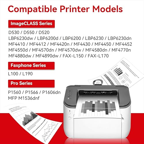 Miniatura 3 de MYTONER 126 128 Cartucho de tóner negro compatible para Canon 128 126 CRG-126 CRG-128 para imageCLASS D530 D550 MF4770N MF4880DW MF4890DW LBP6230DW