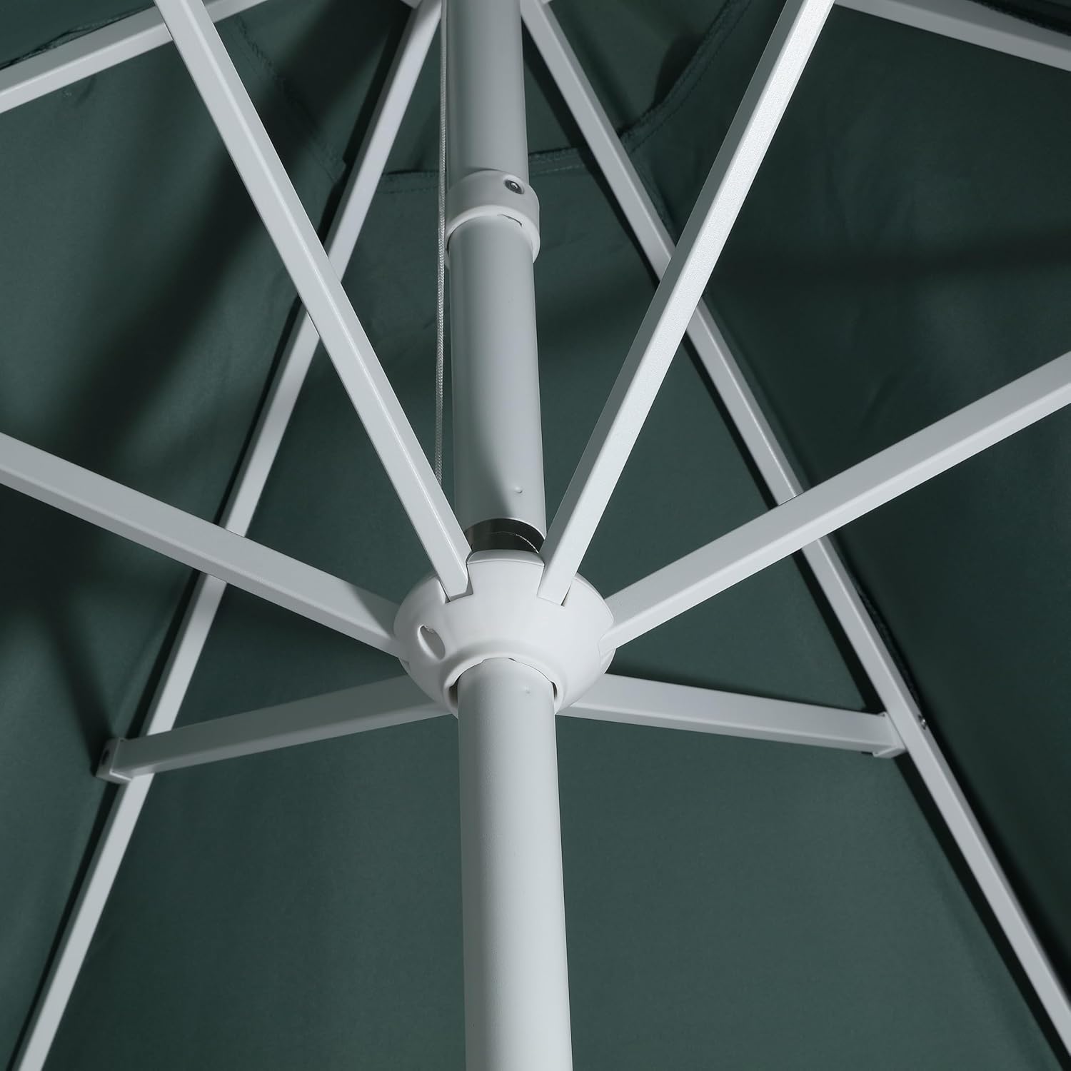 JONATHAN Y UMB1001 Collins 9 ft. Classic Cottage Tassel Market Patio Umbrella with Auto-Tilt, Crank, Wind Vent and UV Protection - Image 9