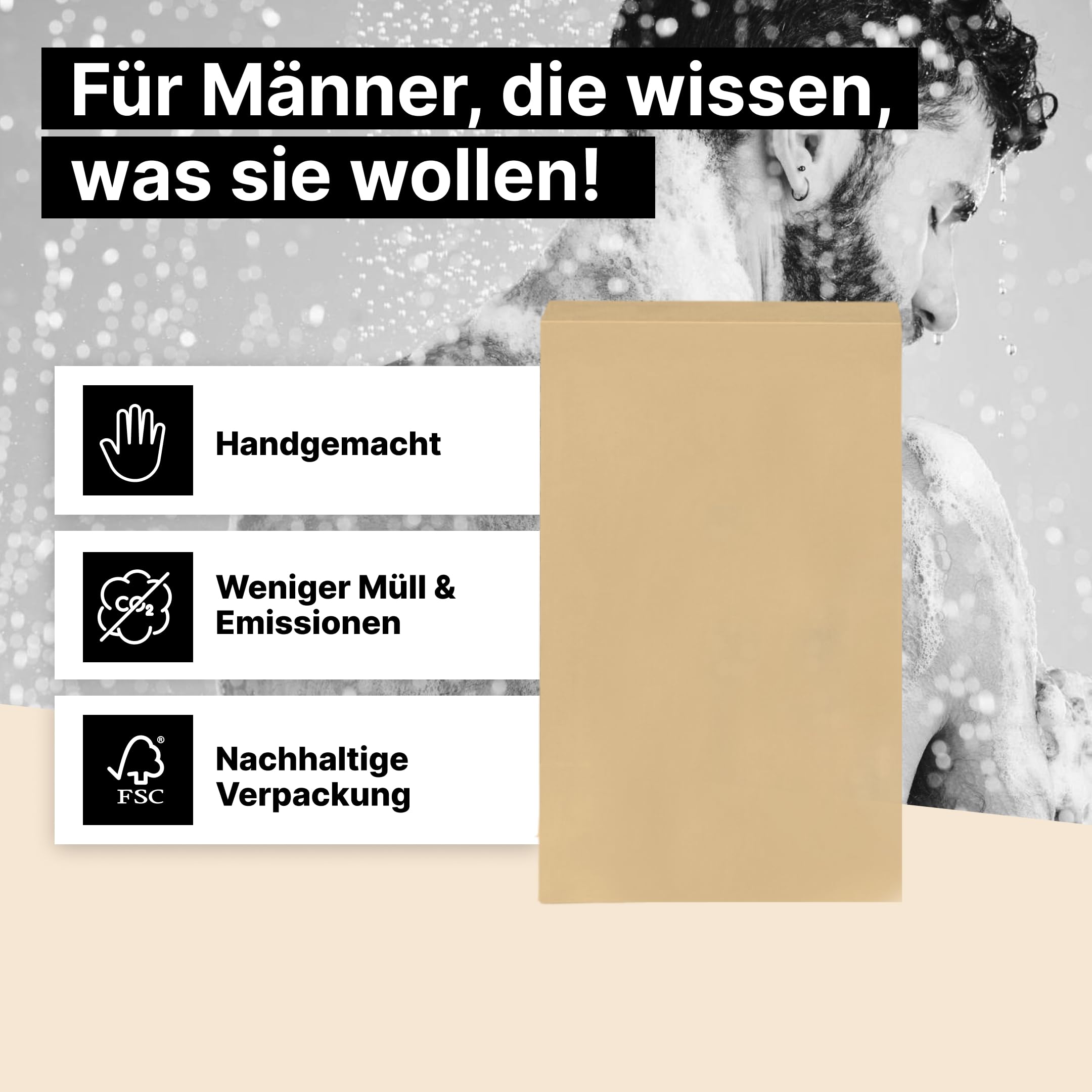Männerseifen-Set Drinks Edition: Natürliche feste Seifen für Männer, Geschenkset Herren, 3-in-1 Duschseife für Hand, Körper und Haare, Shampoo Mann, Festes Duschgel Vegan, 4 x 135 g, BLN SOAP