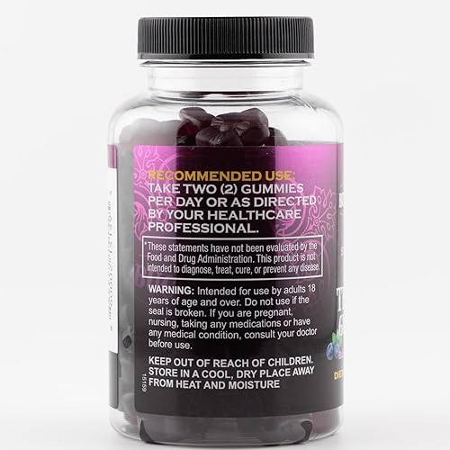 Miniatura 3 de Bucklebury Gomitas de cardo mariano sin azúcar, 1000 mg con sabor natural a arándanos, veganas, sin gluten, sin OMG, suplemento de cardo mariano