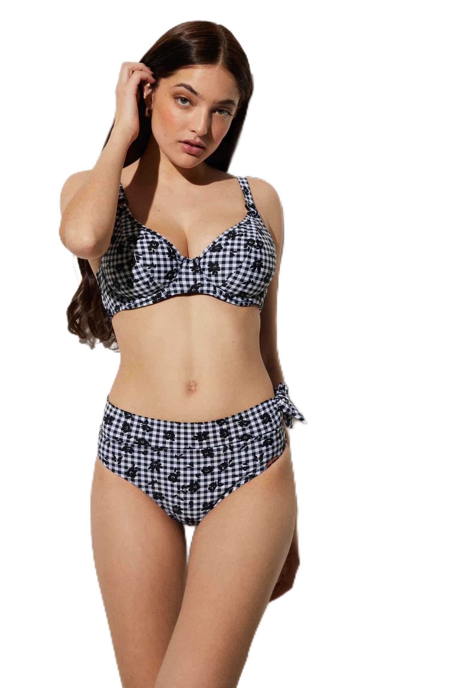 YSABEL MORA Conjunto Bikini con aro Reductor Estampado Vichy