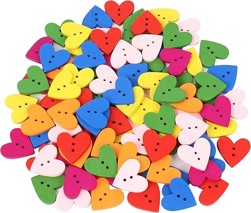200 botones de nailon con forma de corazón de durazno para niños, botones para coser sujetadores, álbumes de recortes (200 unidades + forma de