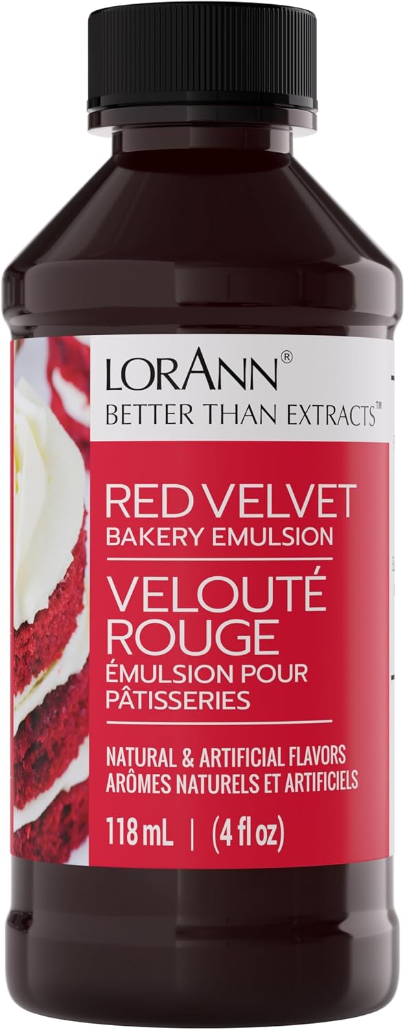 Lorann Oils Bakery Emulsions Natural & Artificial Flavor 4oz-Red Velvet Cake -0806-0762