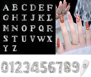 Tomomiページ　ネイルパーツ Amazon | Chisafly ネイルパーツ アルファベット イニシャル 数字