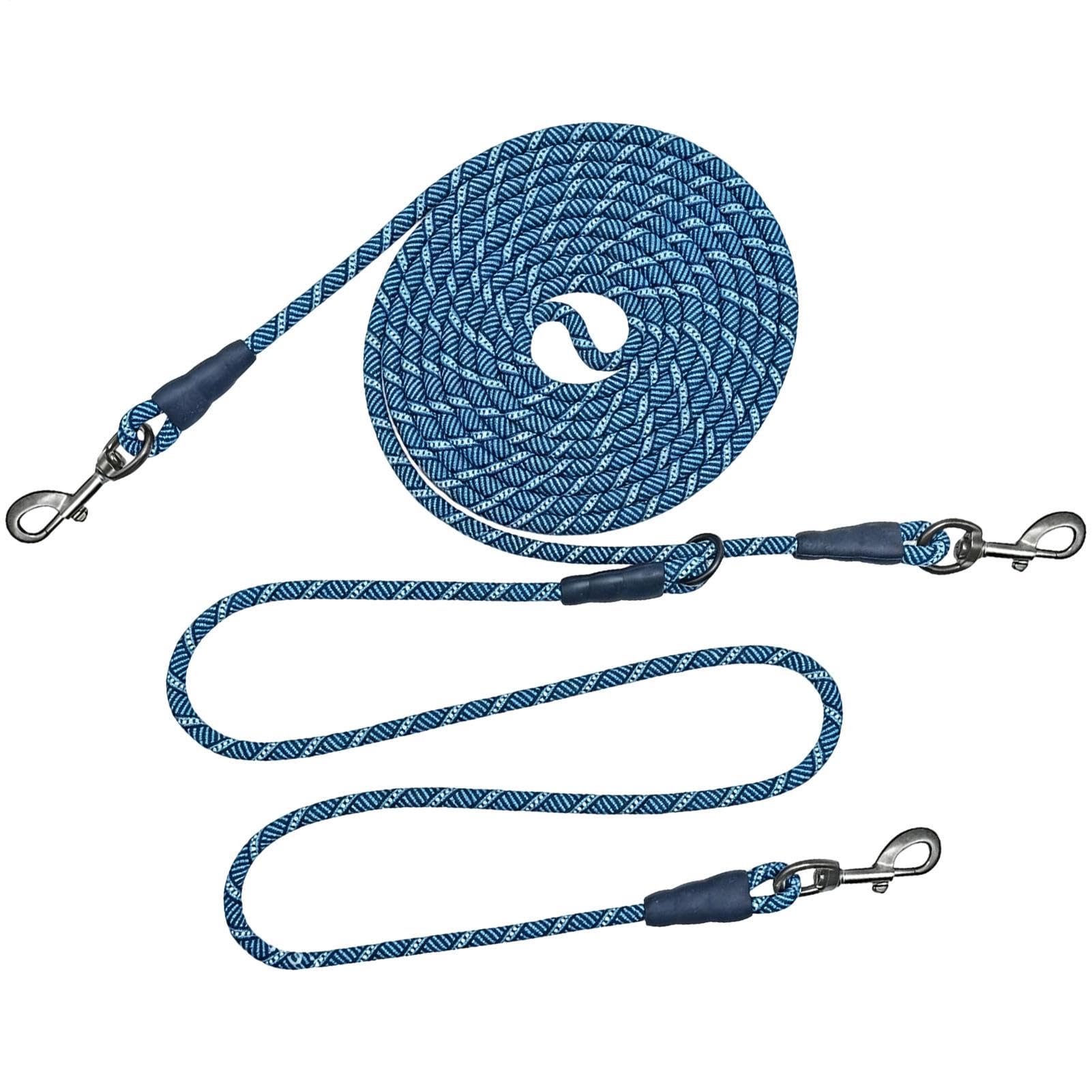 Cable de amarre para perros doble de 19.6 pies ideal para camping y jardín