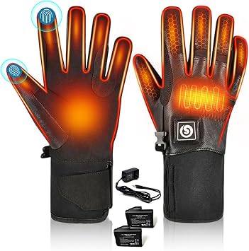 Savior Heated Gloves for Men and Women,Rechargeable Heated Electric Gloves,Suitable for Winter Outdoor Work,Skiing,Cycling,Running,Hiking,etc.