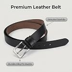 Men Belt Genuine Leather for Regular & Big and Tall (35"-62") Jeans Belt Dress Belt Casual & Work